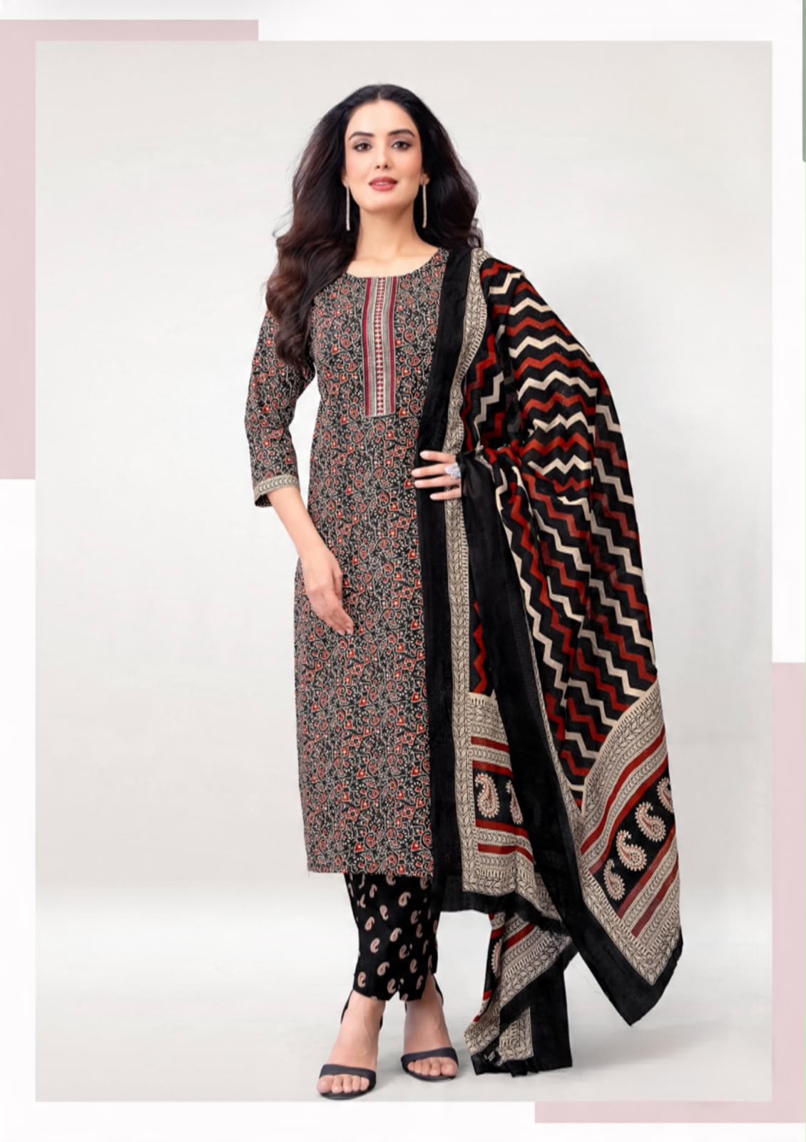 Premium soft cotton fabric Dress - Black