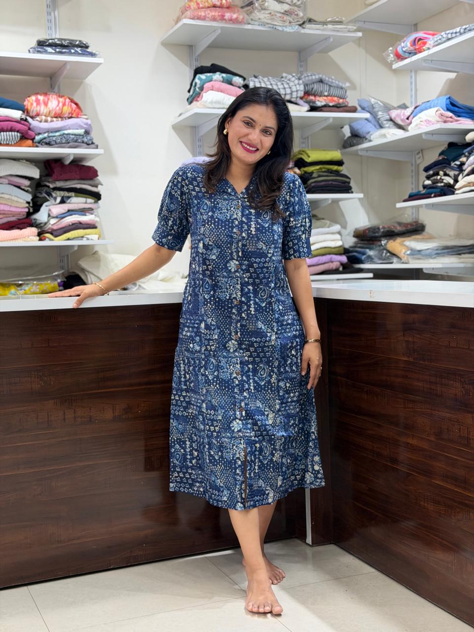 Anamika midi dress - Blue