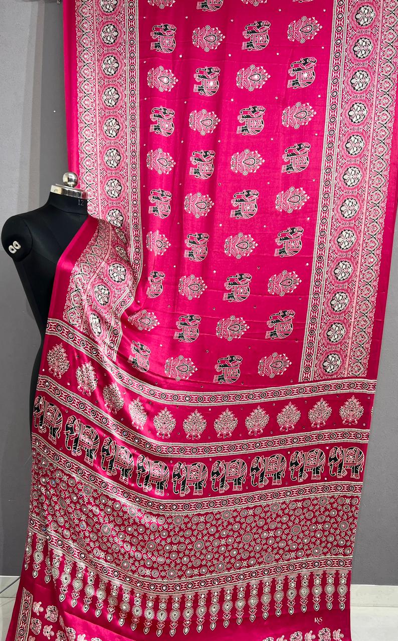 Gargi saree -  Pink