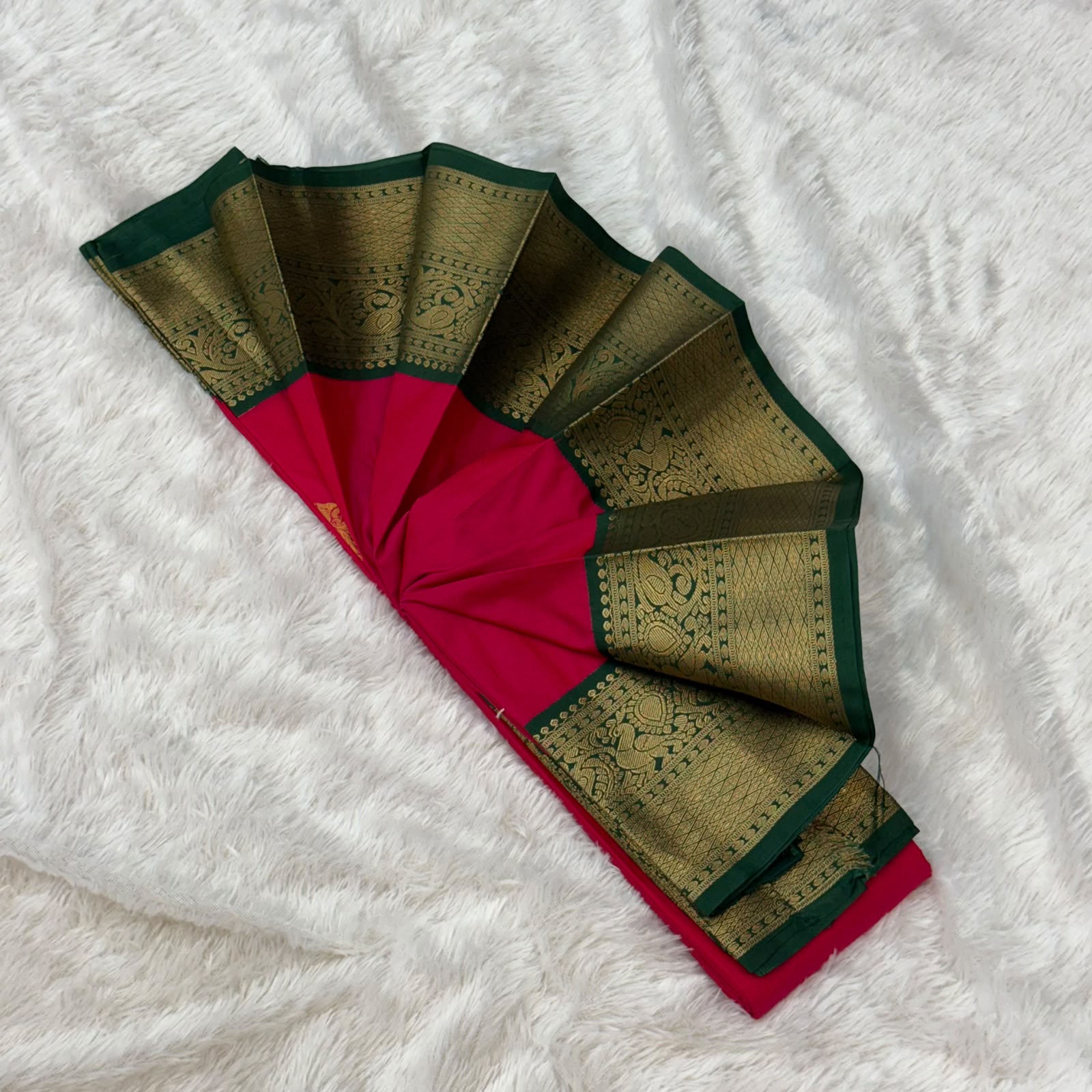 Silk Gadwal Saree - Marron