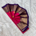 Silk Gadwal Saree -  Pink With Purple Border