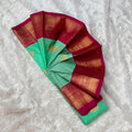 Silk Gadwal Saree - Pista