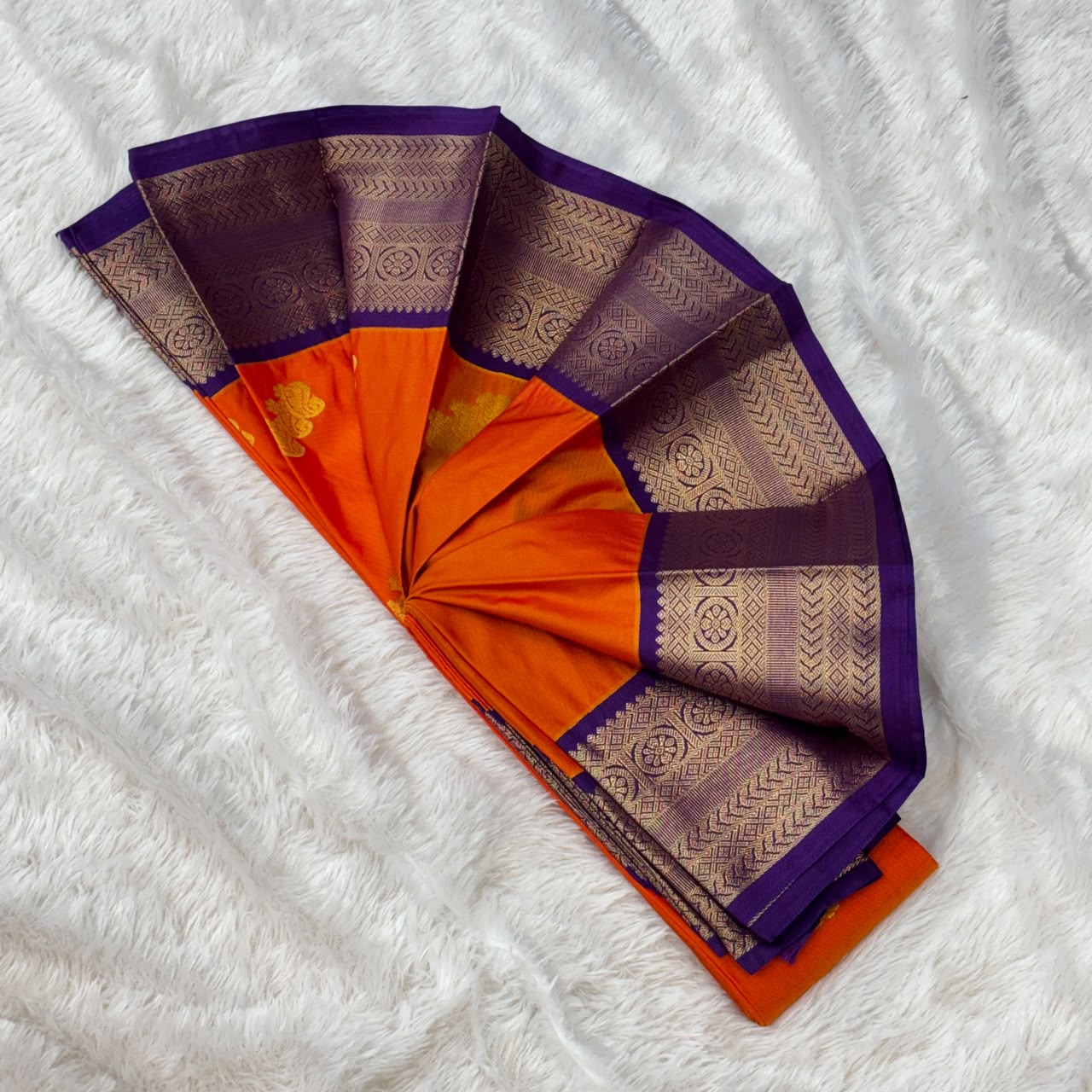 Silk Gadwal Saree - DOUBLE PEACOCK DESIGN