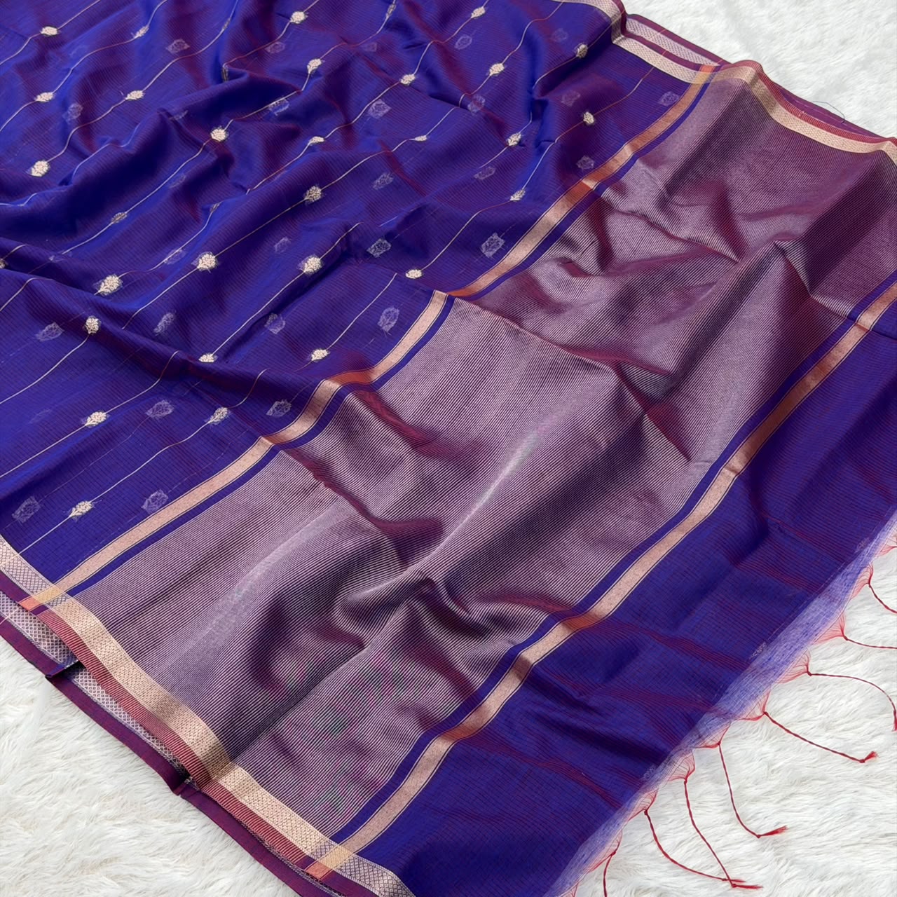 Semi maheshwari saree - Purple