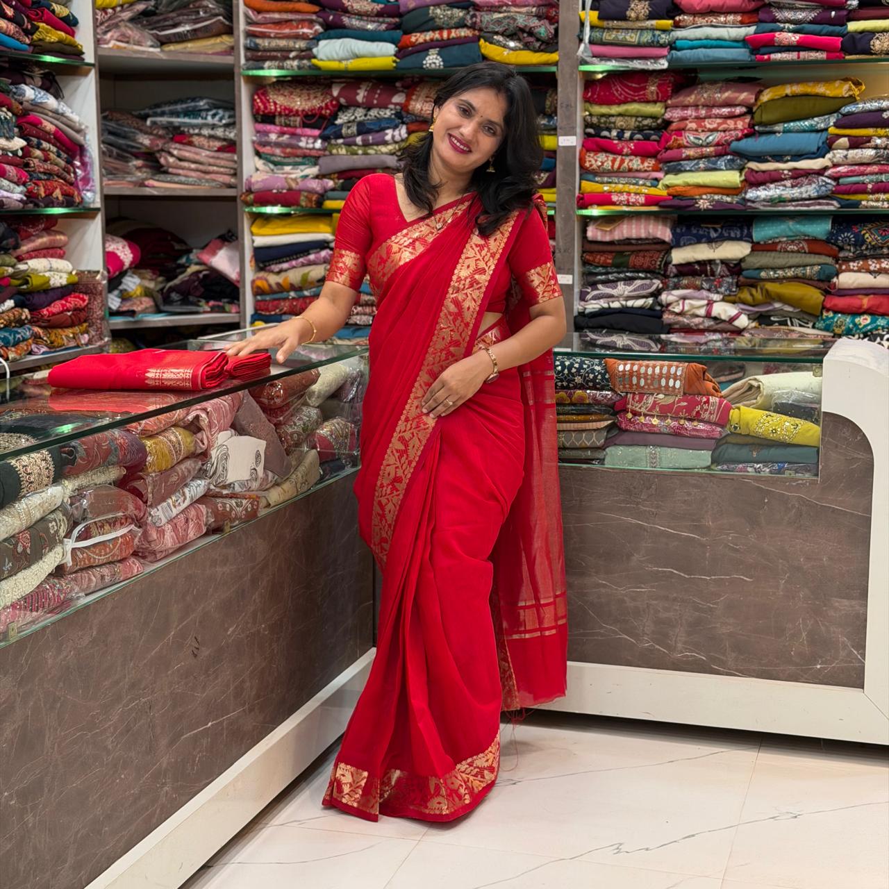 Kum Kum Saree - Red