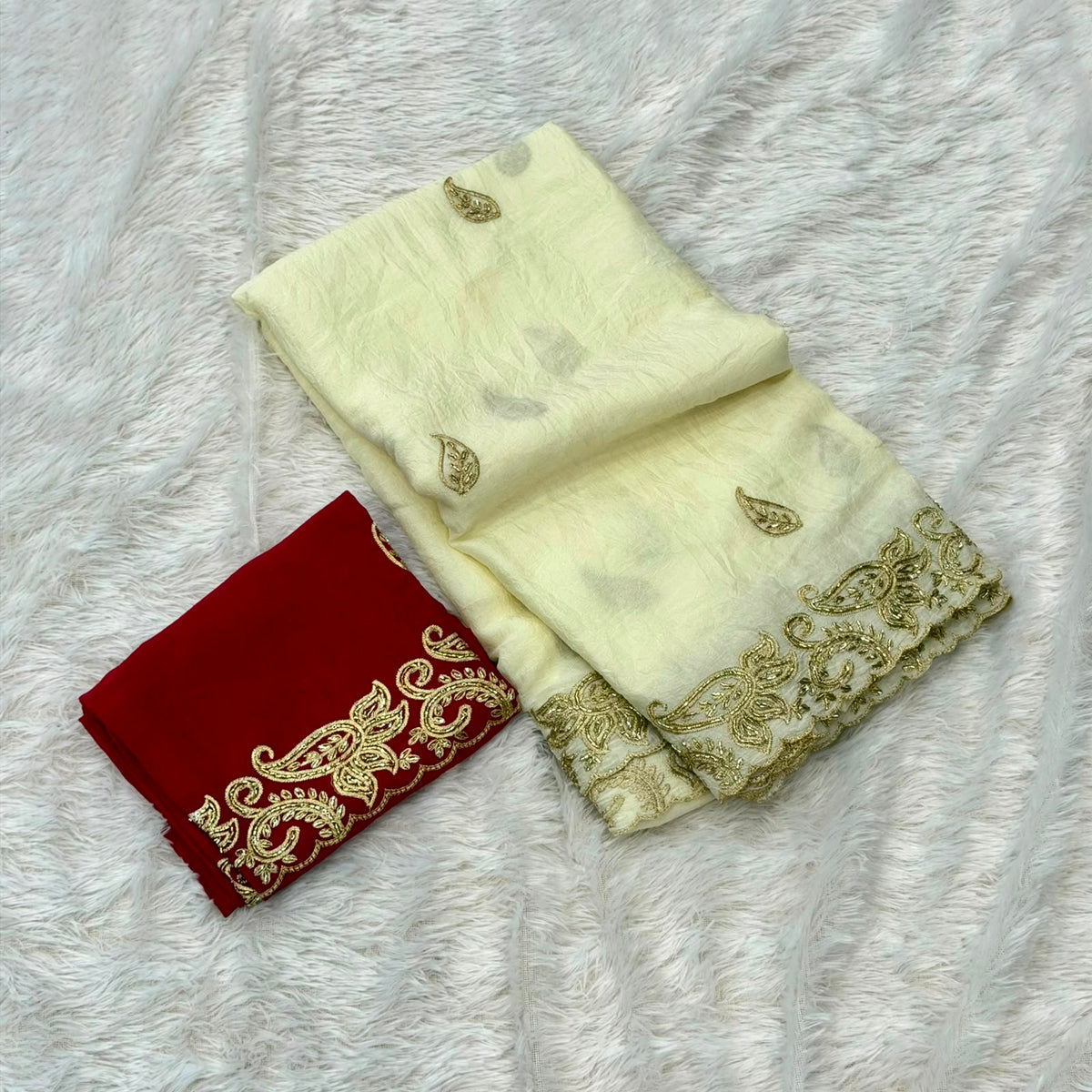 Ambika Designer Saree - White