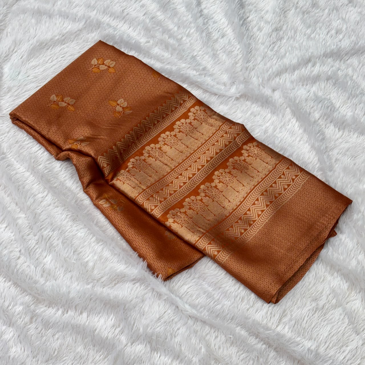 Tishu Muga Saree - Light Orange