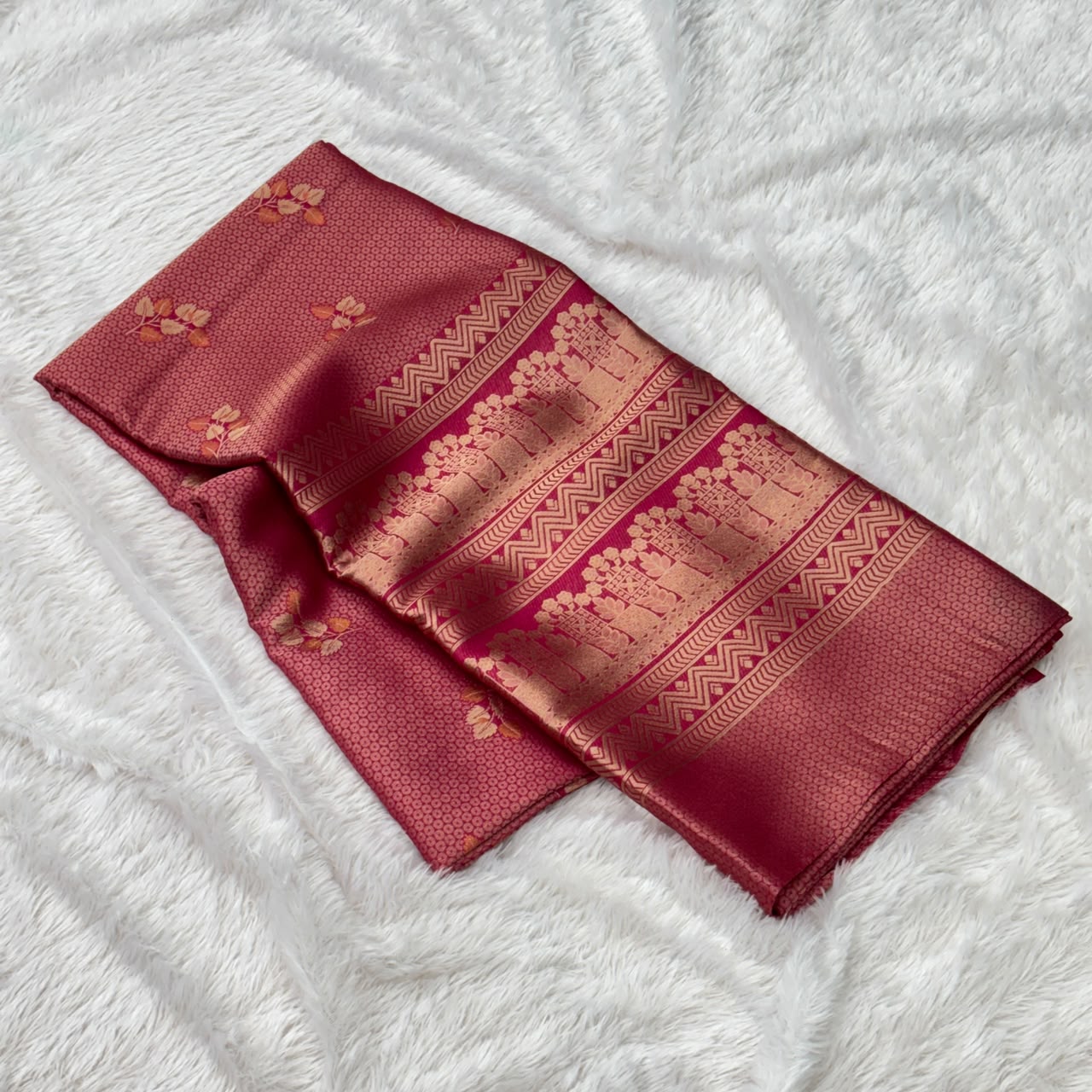 Tishu Muga Saree -  Pink