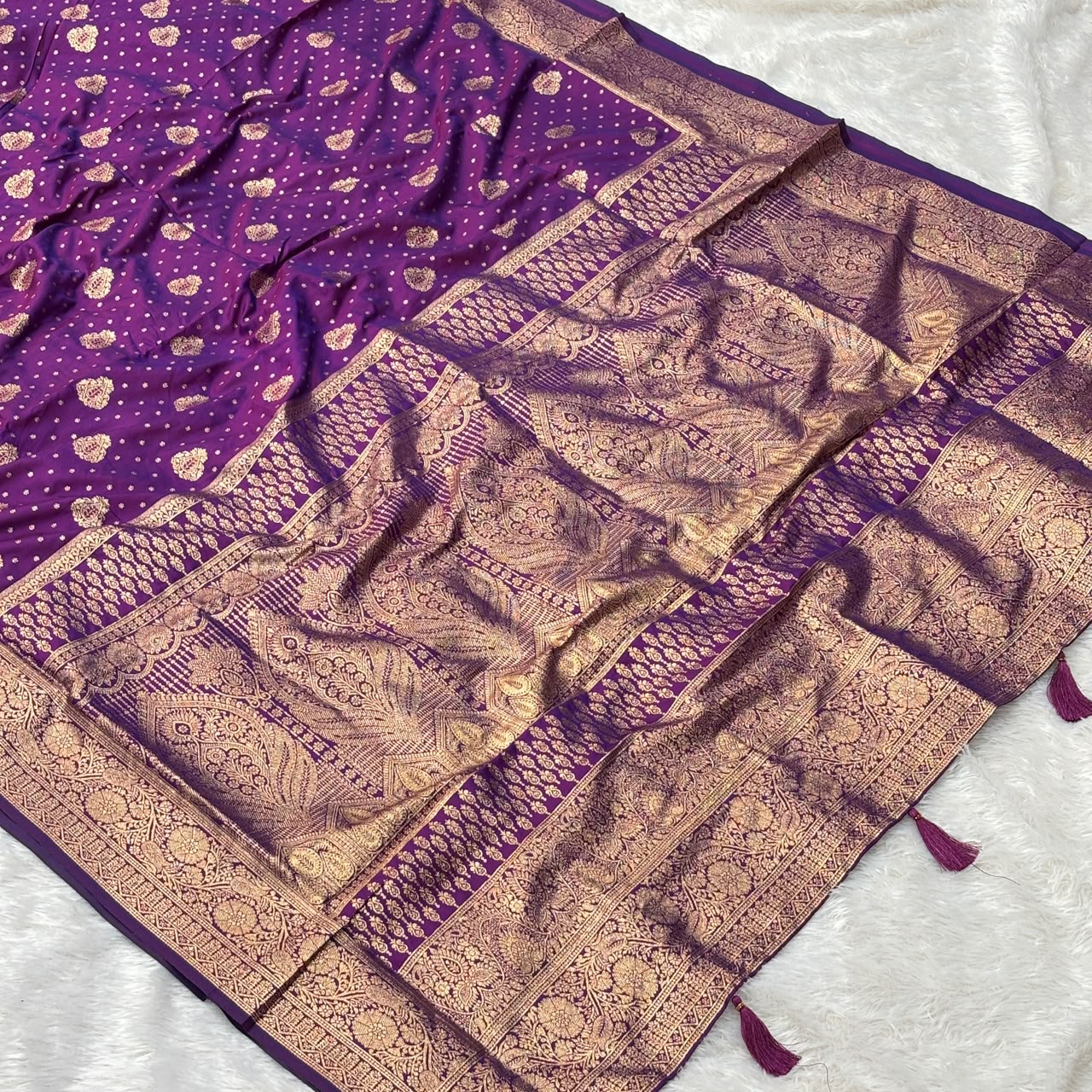 Gurai Special Saree - Purple