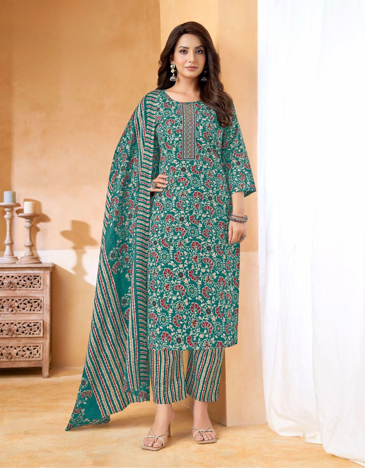 American Crepe 3-Piece Suit Set – RAMA GREEN