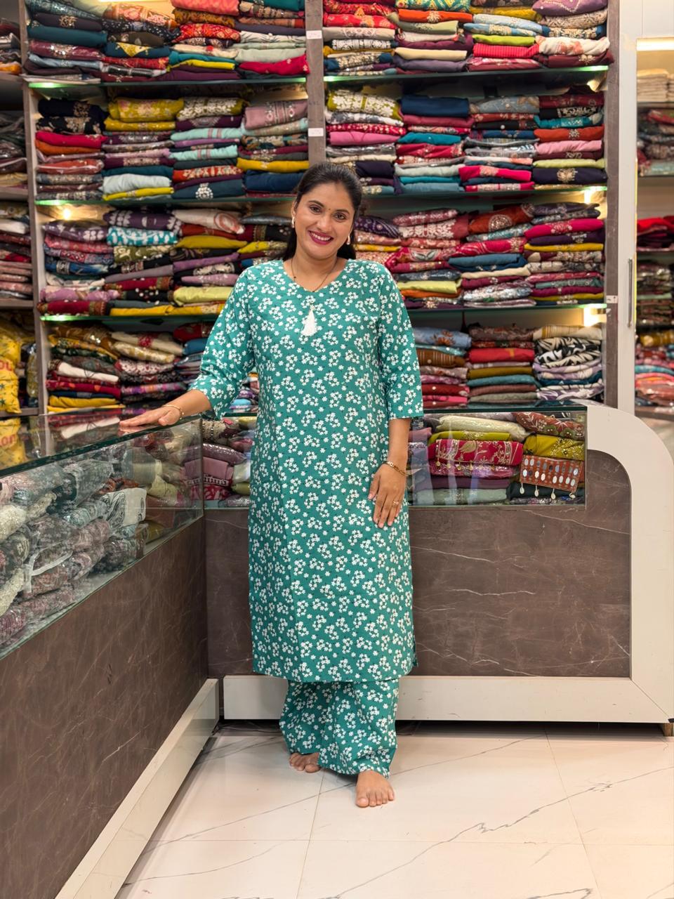 Cotton Co-Ord Set Offer1_Rama GREEN