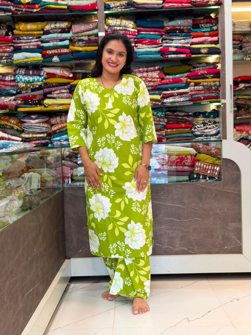 Cotton Co-Ord Set Offer3_Parrot Green