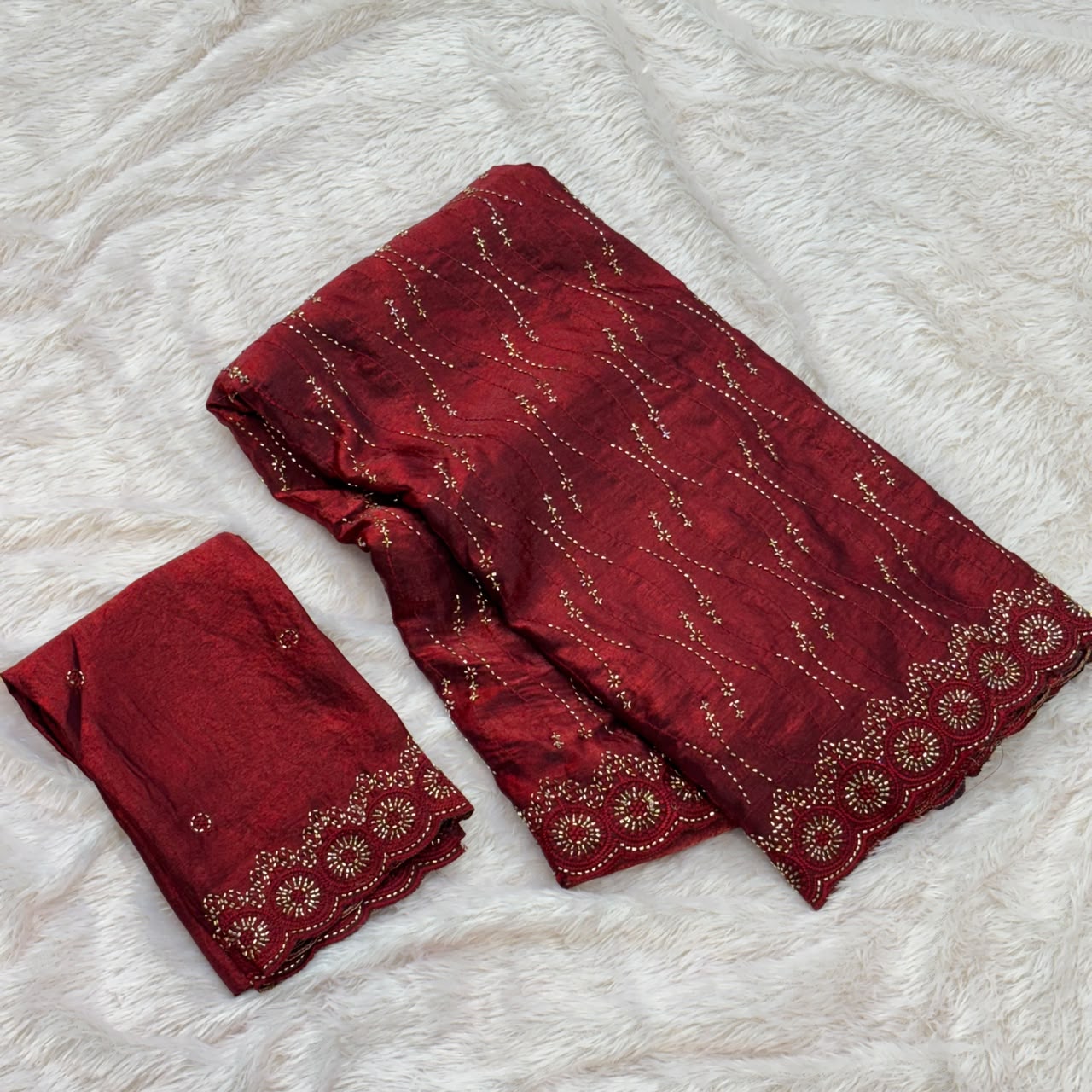 Designer Fandy Saree – Marron