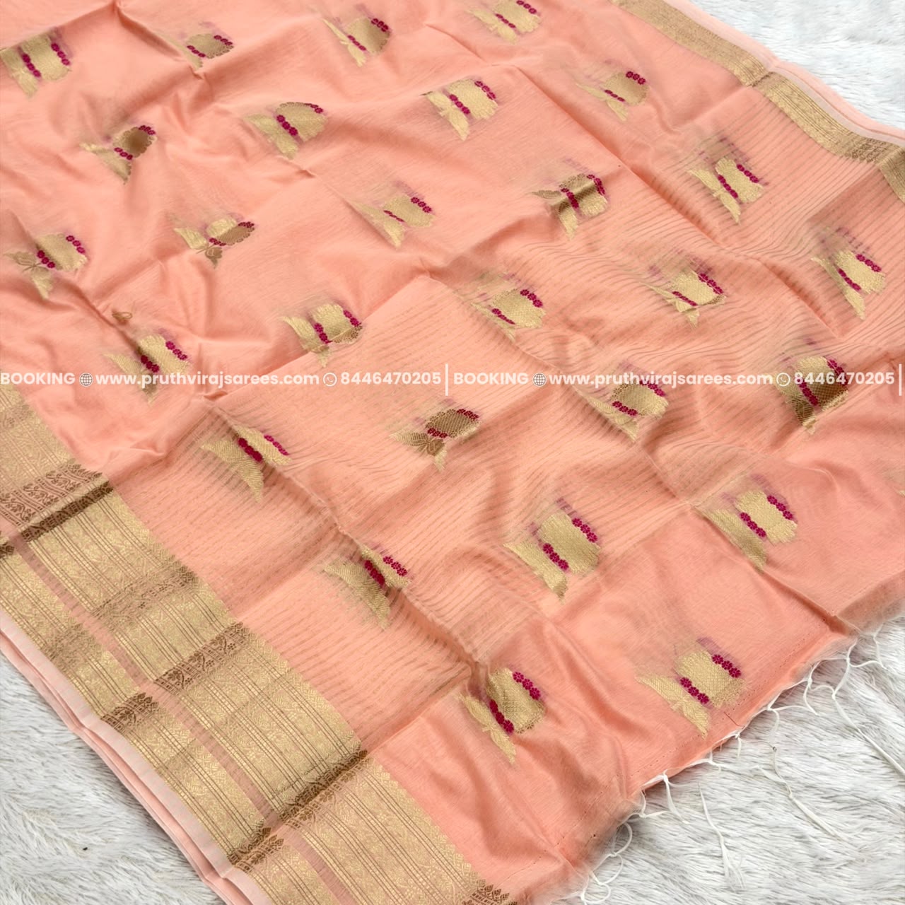 Chanderi Mal Fabric Saree - Aboli
