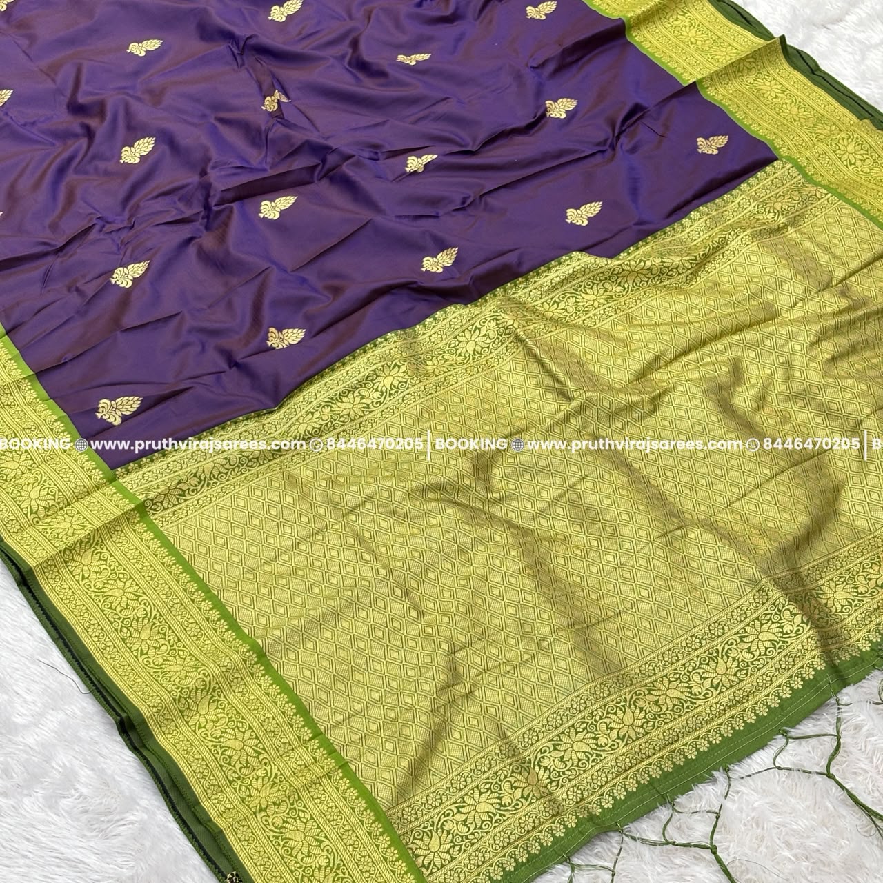 Reema Zari Work Saree - Deep Purple