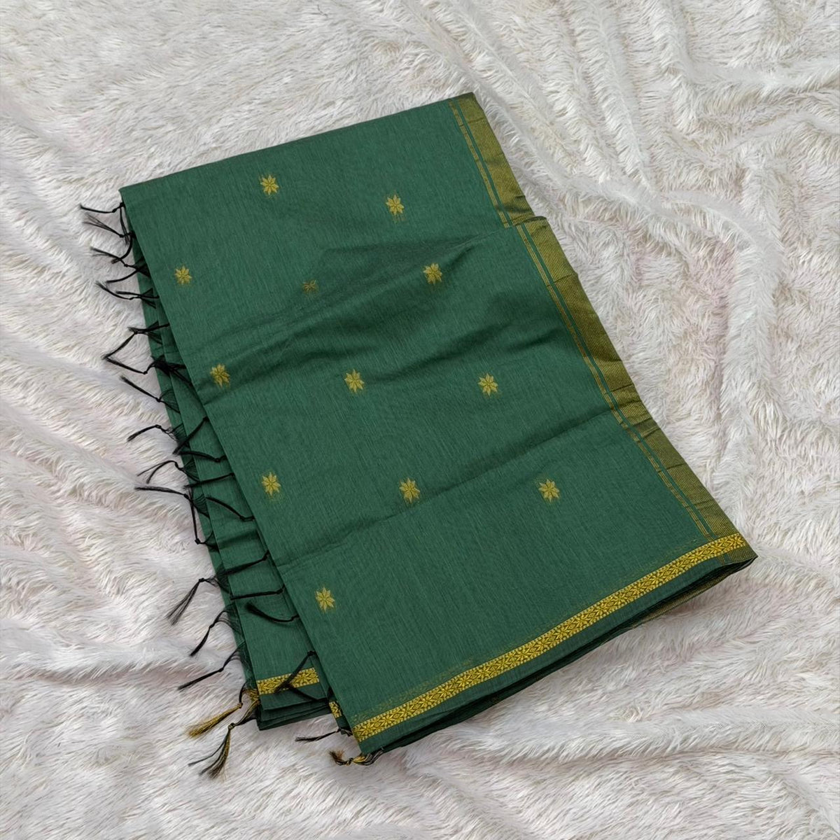 Rangoli Maheshwari Saree - Sea Green