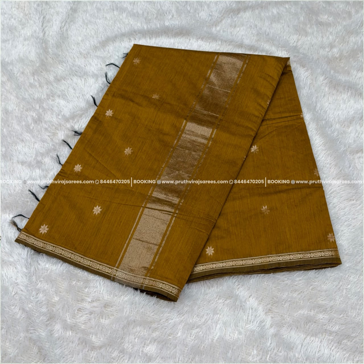 Rangoli Maheshwari Saree - Jaggery Colour