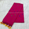 Mal Cotton Hard Design Saree- Pink