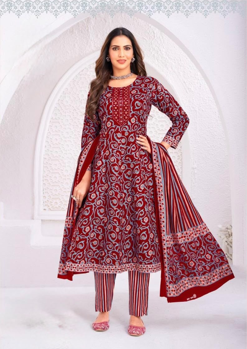 Point 8 Cotton Umbrella 3-Piece Dress Set - Marron