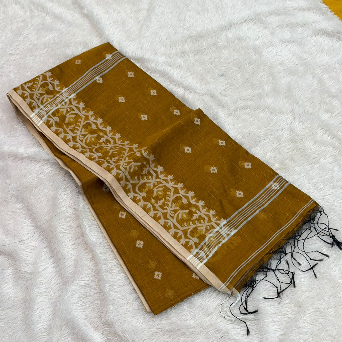 Silk Jacquard Saree- Gold