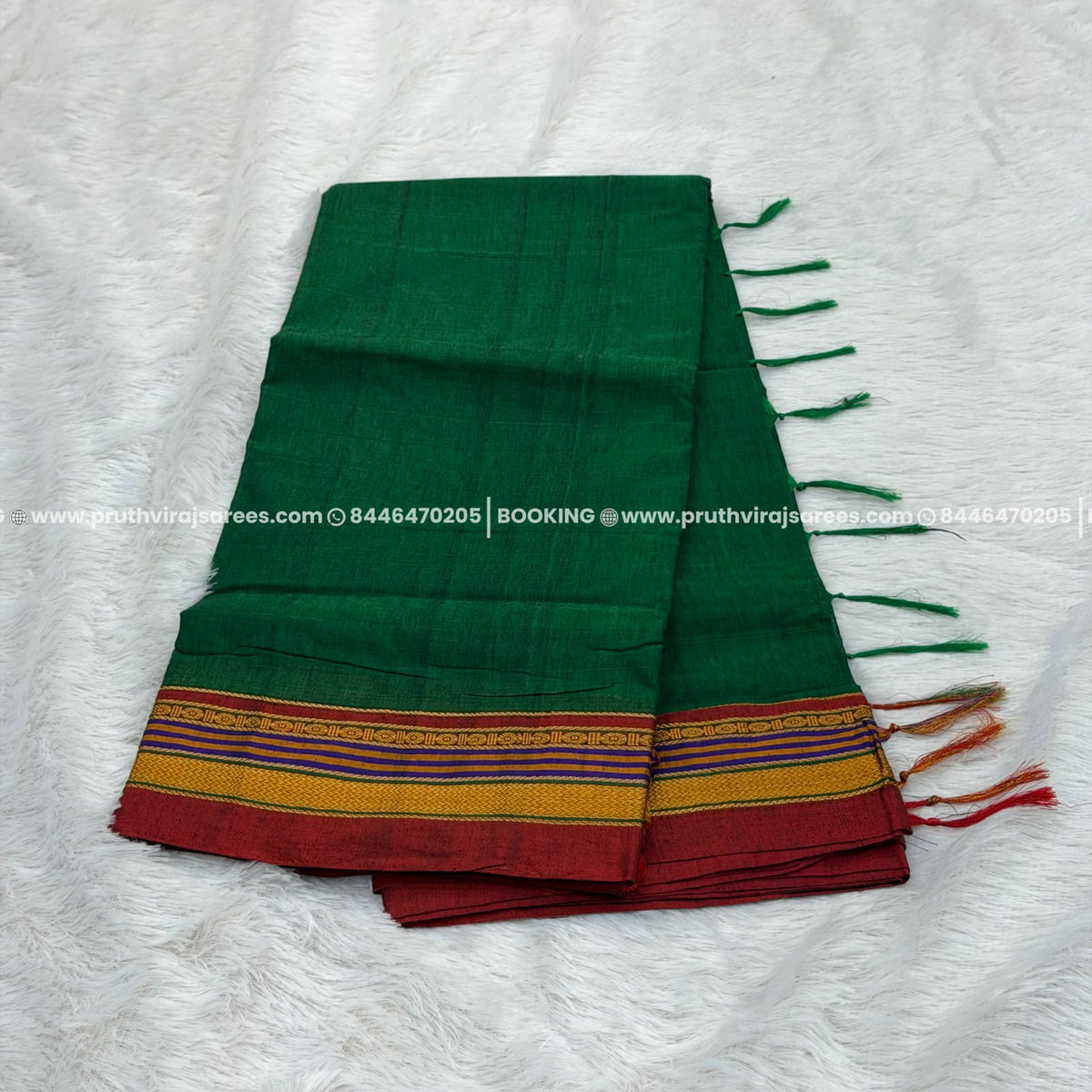 Cotton Irkal Saree – Green