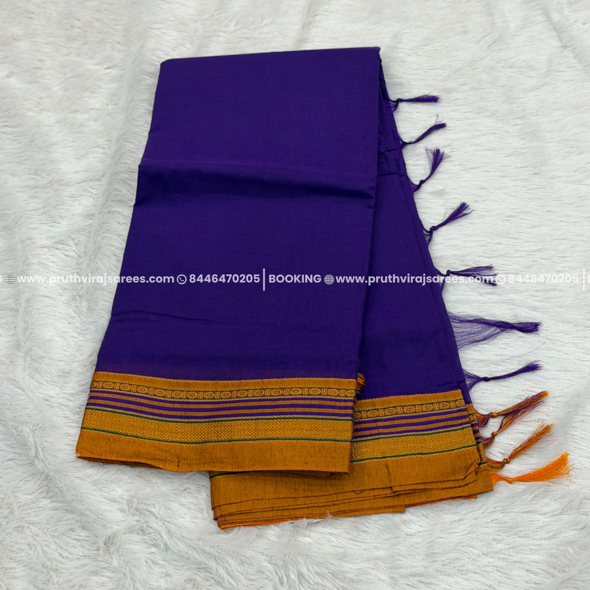 Cotton Irkal Saree – Purple