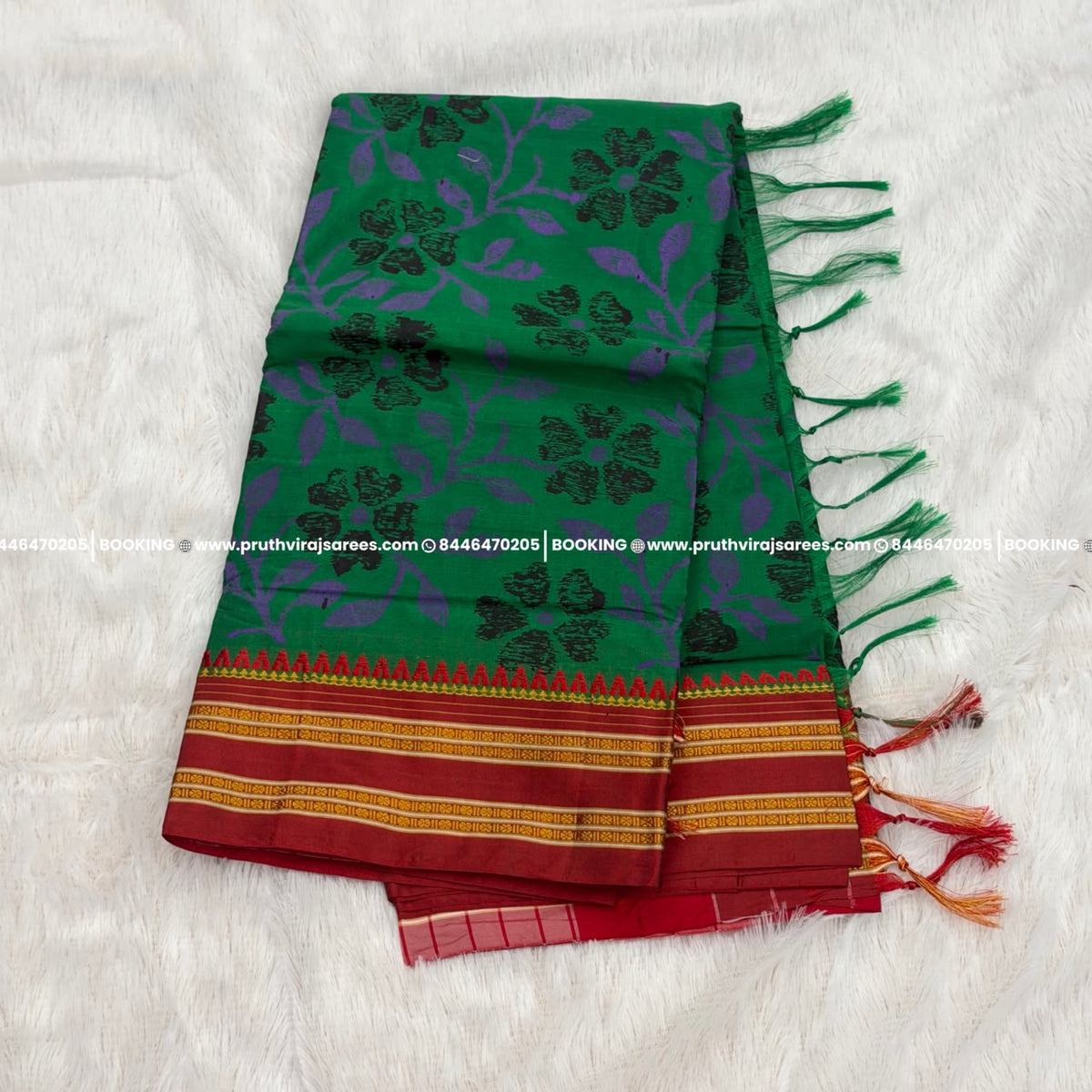 Narayan peth Saree  - Green