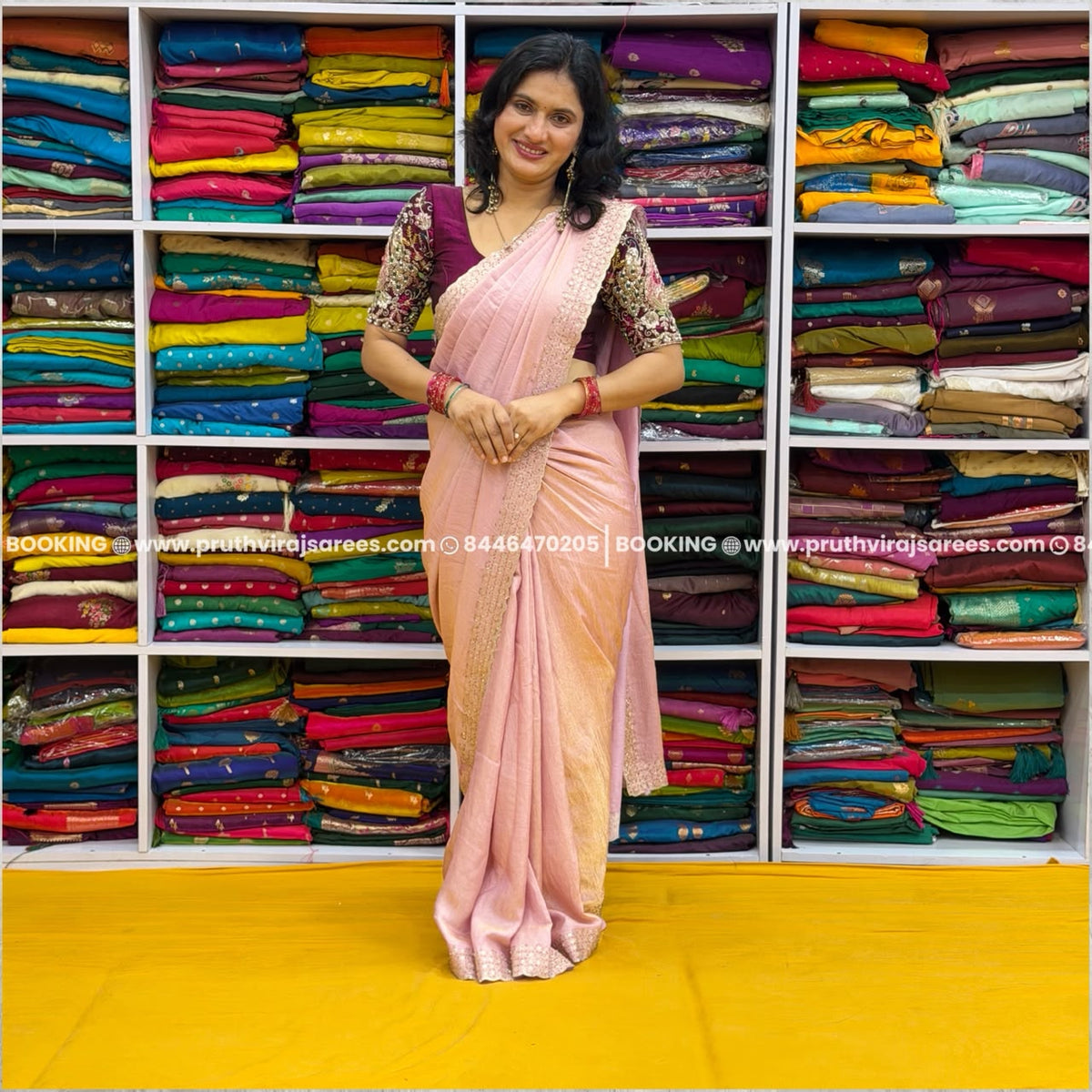 Designer Embellished Saree  - Pink
