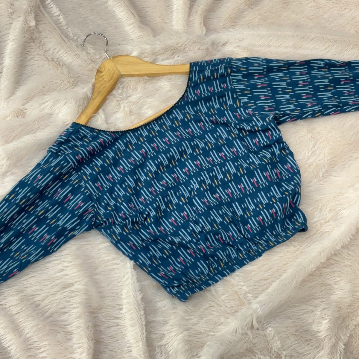 Kalamkari Print  Blouse - Blue
