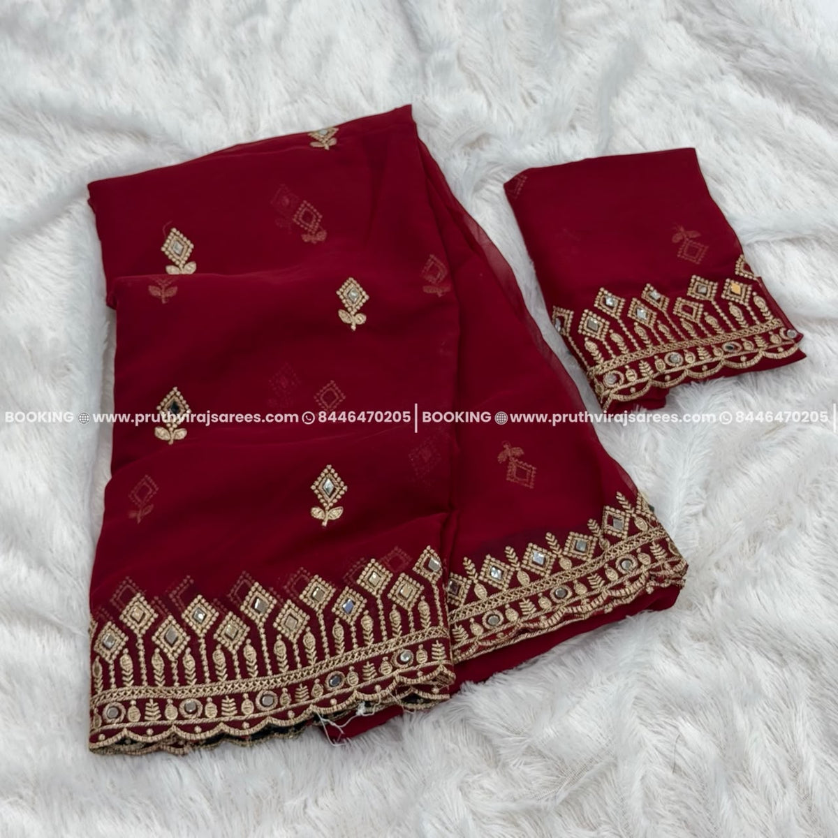 Royal Maroon Elegance Saree