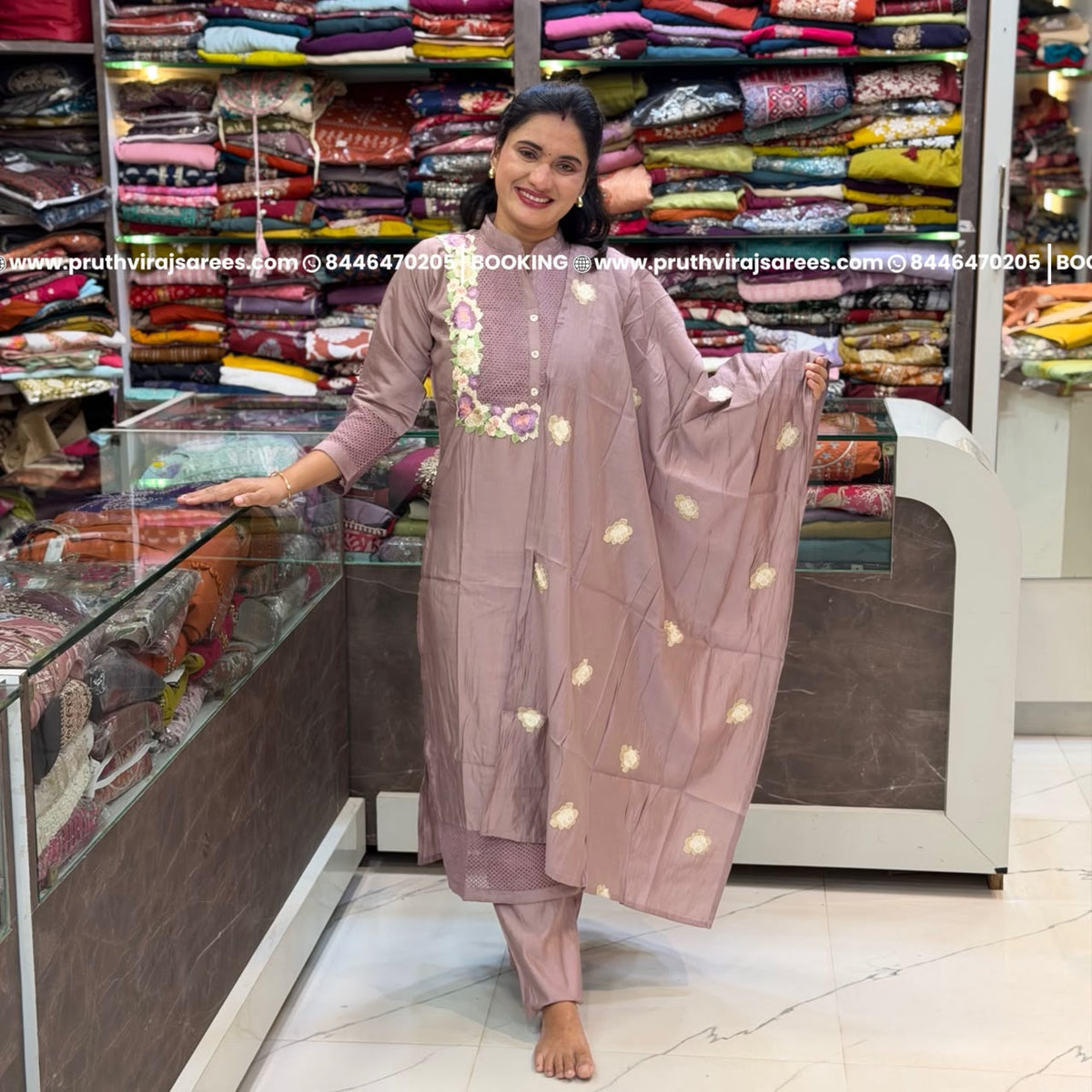 Olive Mal Cotton Dress Set - Levender