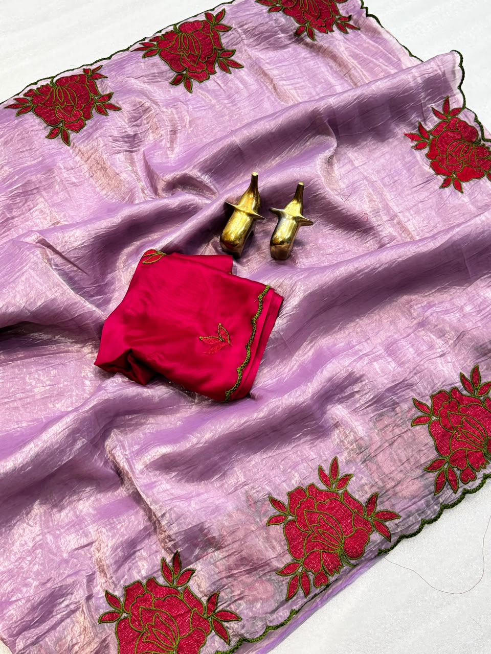 Rose Designer Saree -Levender
