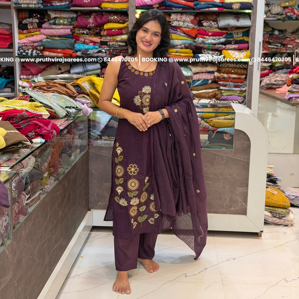 Revti Dress Set - Wine