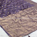 Best Mashru Silk Saree –  Dusty Levender