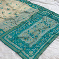 Patila Designer Saree - Off White With Rama