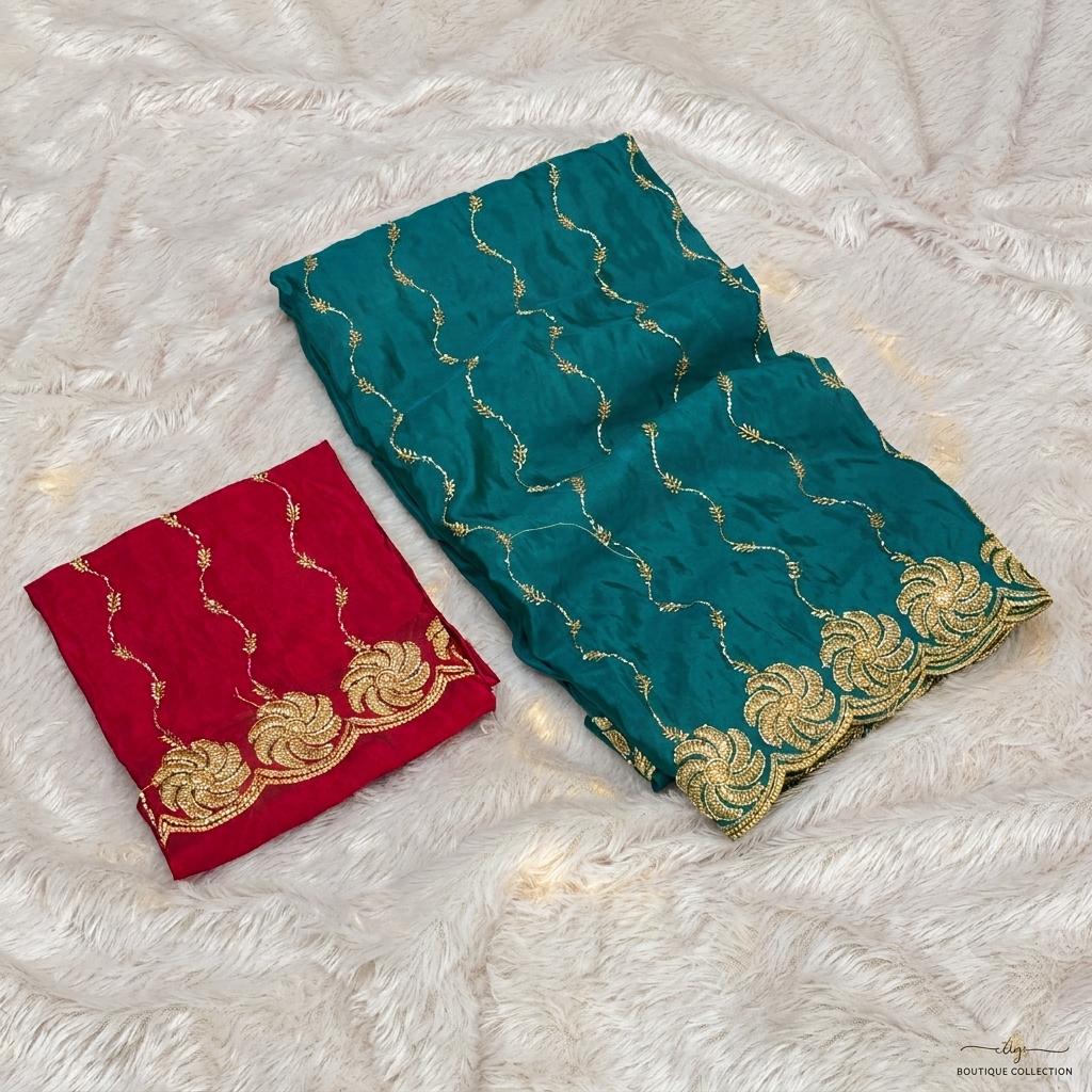 Designer Satin Soft Silk Saree - Morpankhi