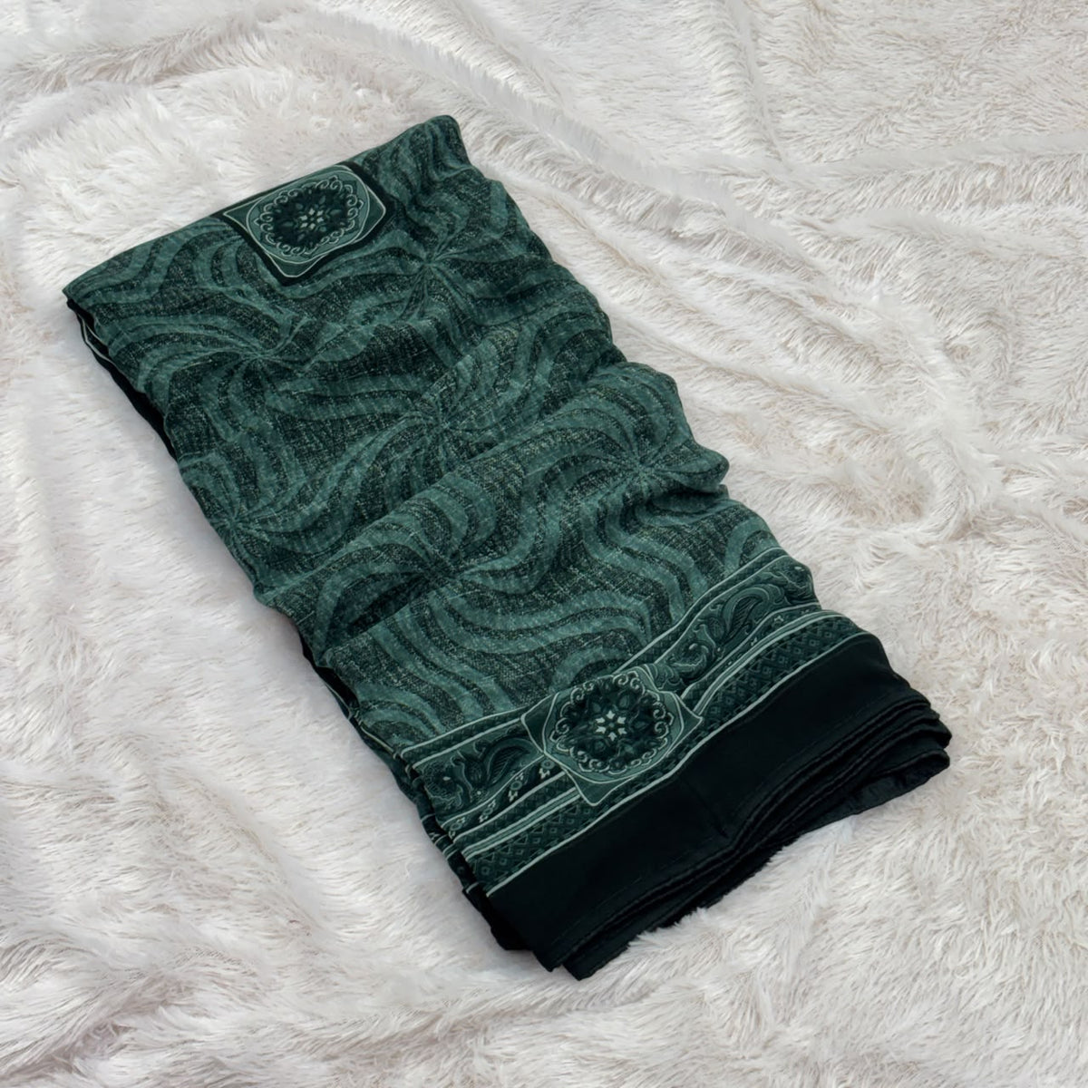 Asavari  Gorgette Saree  - Morpankhi