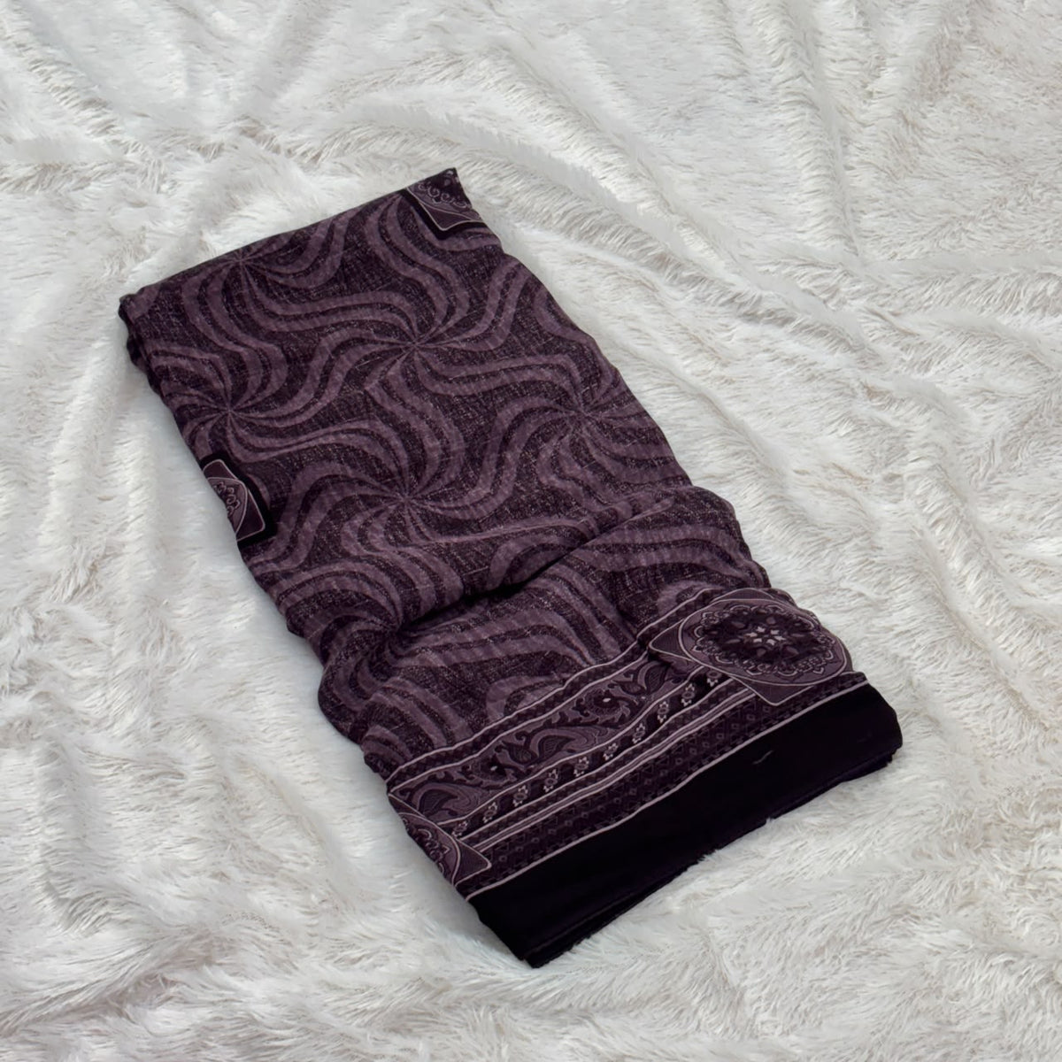 Asavari  Gorgette Saree  -Wine