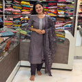 Point 8 Brand Cotton Dress Set - Greeish Levender