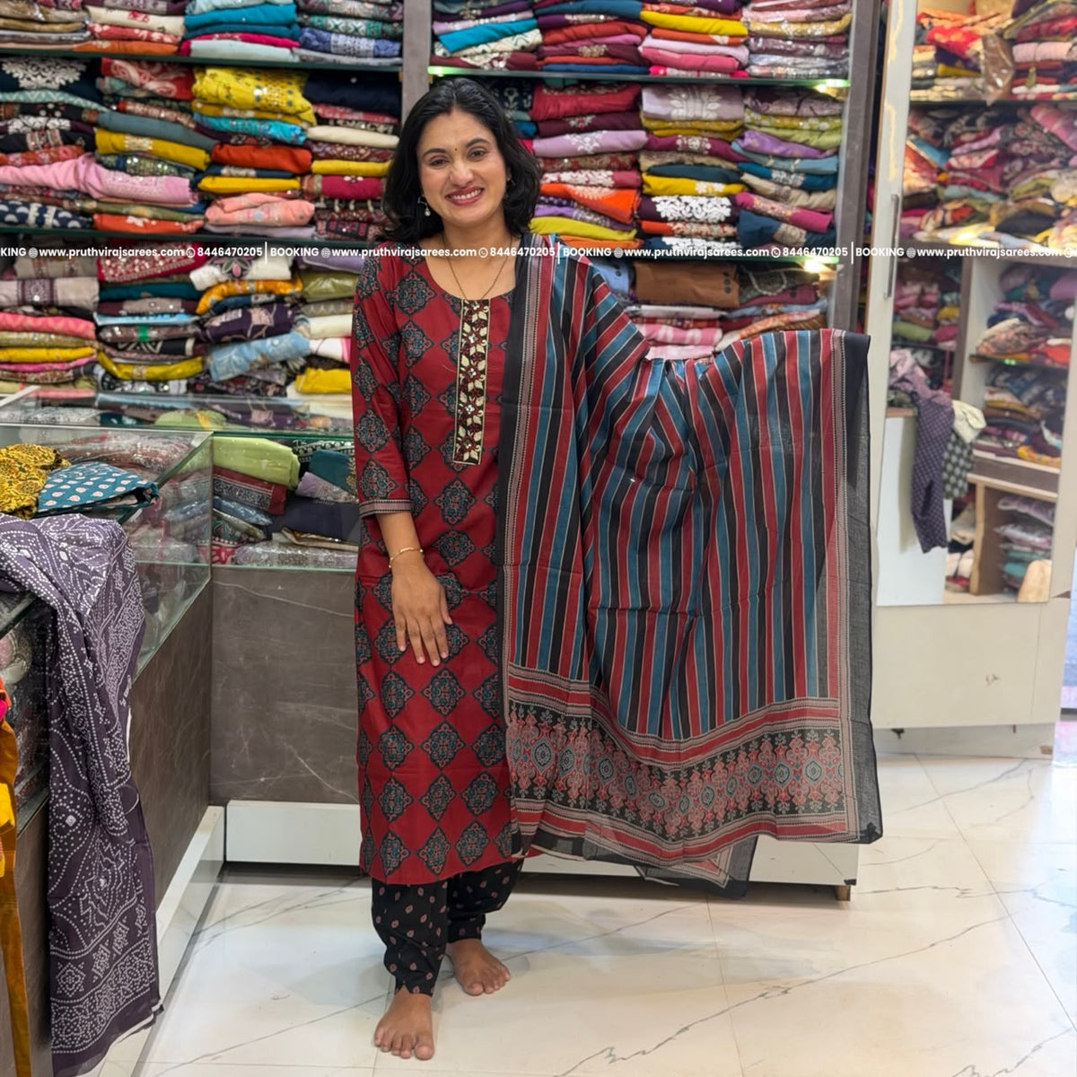 Point 8 Brand Cotton Dress Set - Marron – Pruthviraj Sarees