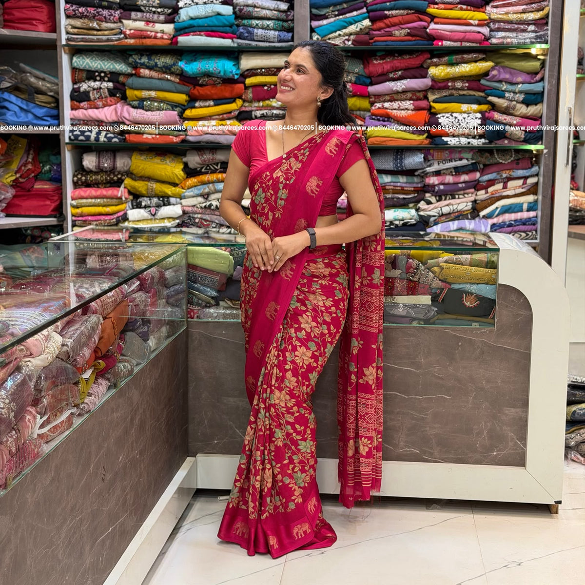 Weightless Marshmallow Fabric Saree - Pink
