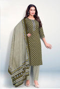 Point 8 Brand Cotton Dress Set - Mehandi