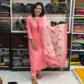 Point 8 Brand Cotton Dress Set - Dark Pink