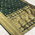 Occassion Use Kathpadar Saree - Bottle Green