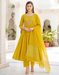 Miss Chiffon Designer Dress – Lemon Yellow