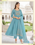 Miss Chiffon Designer Dress – Ocean Blue