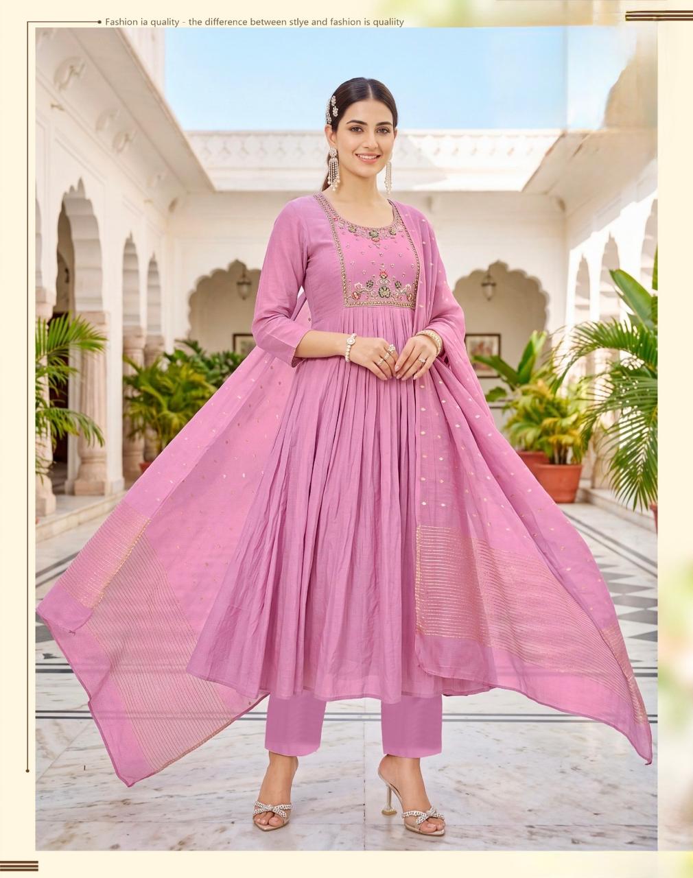Miss Chiffon Designer Dress – Pink