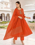 Miss Chiffon Designer Dress – Orange