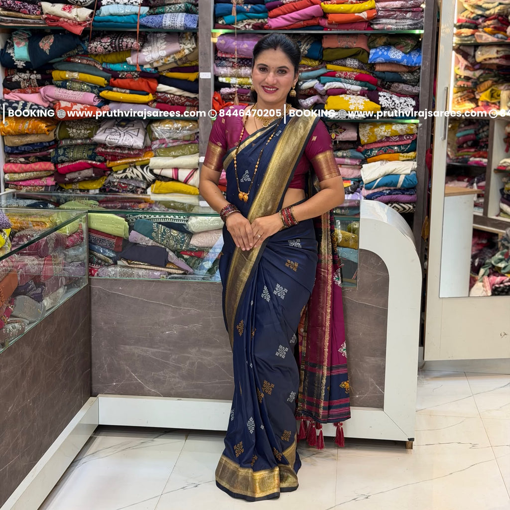 Patola Paithani Saree_PETROL  Blue