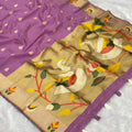Rajhans Kalkatta Cotton Saree - Levender